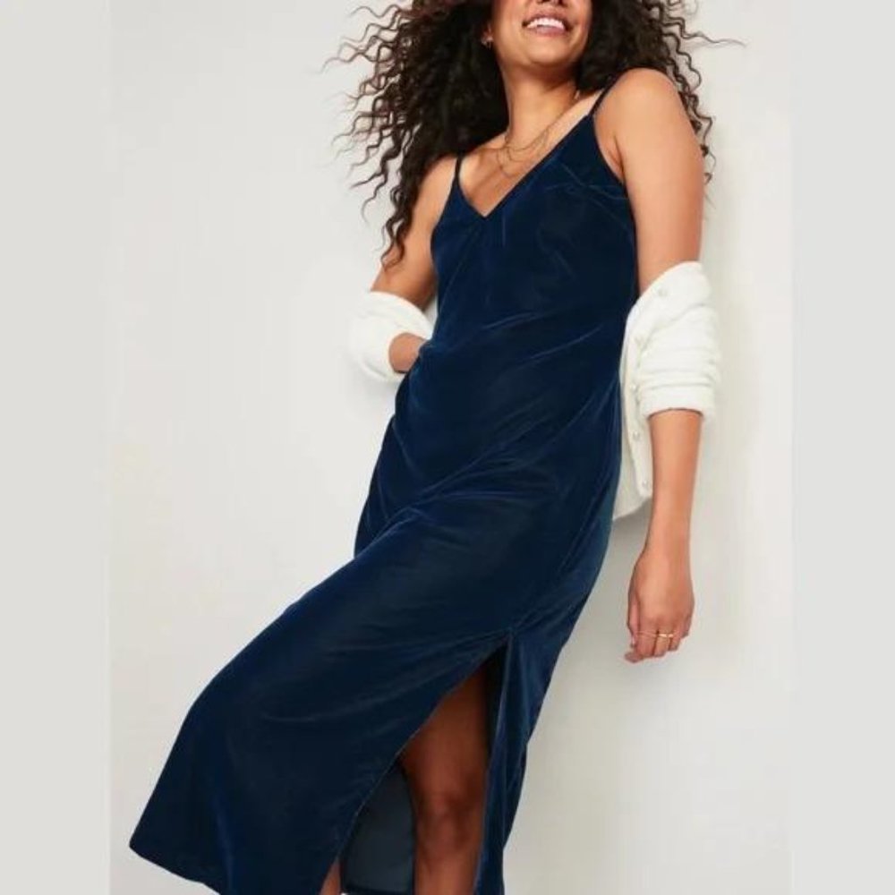 Old Navy Tie-Belt Midi Shirt Dress for Women New - Picture 4 of 4